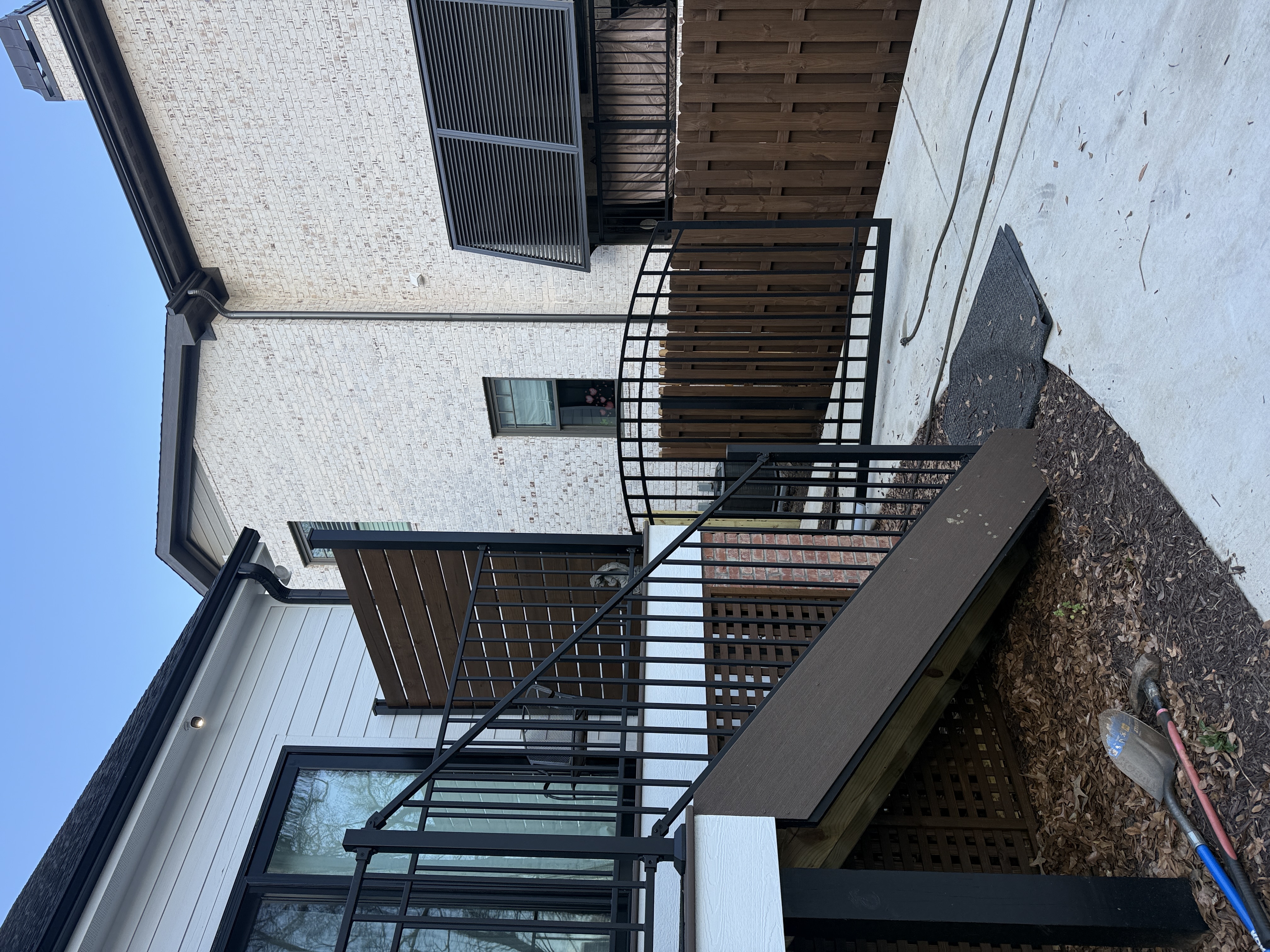Long fence run after staining in Greenville SC