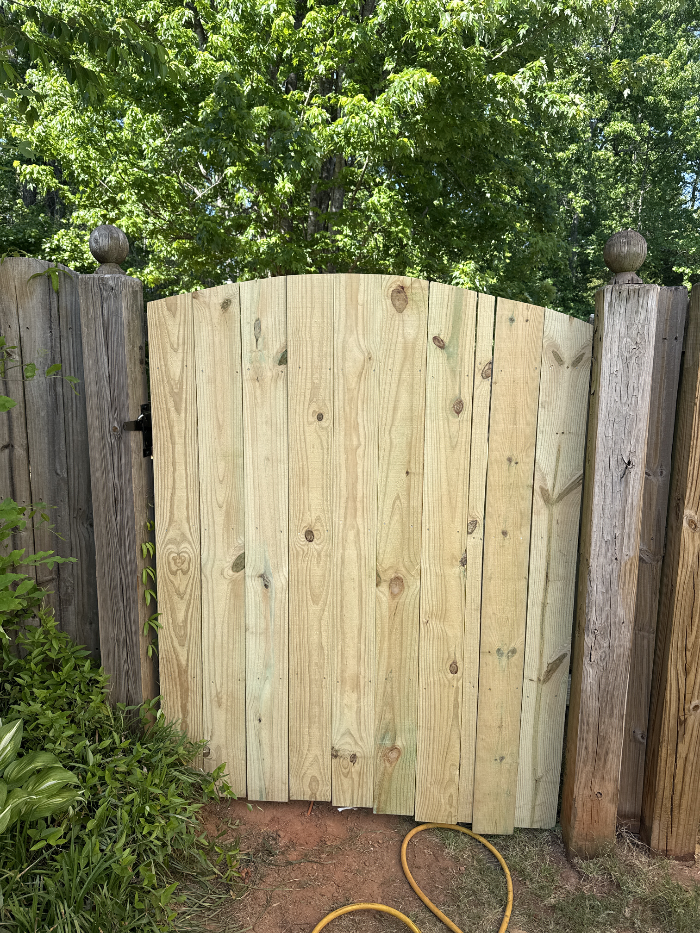 Fence restoration before and after
